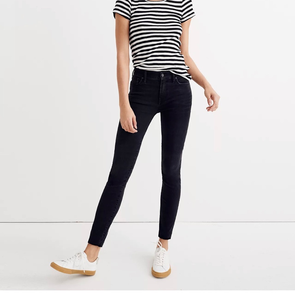 Madewell Black 9” High-Rise Skinny Jeans